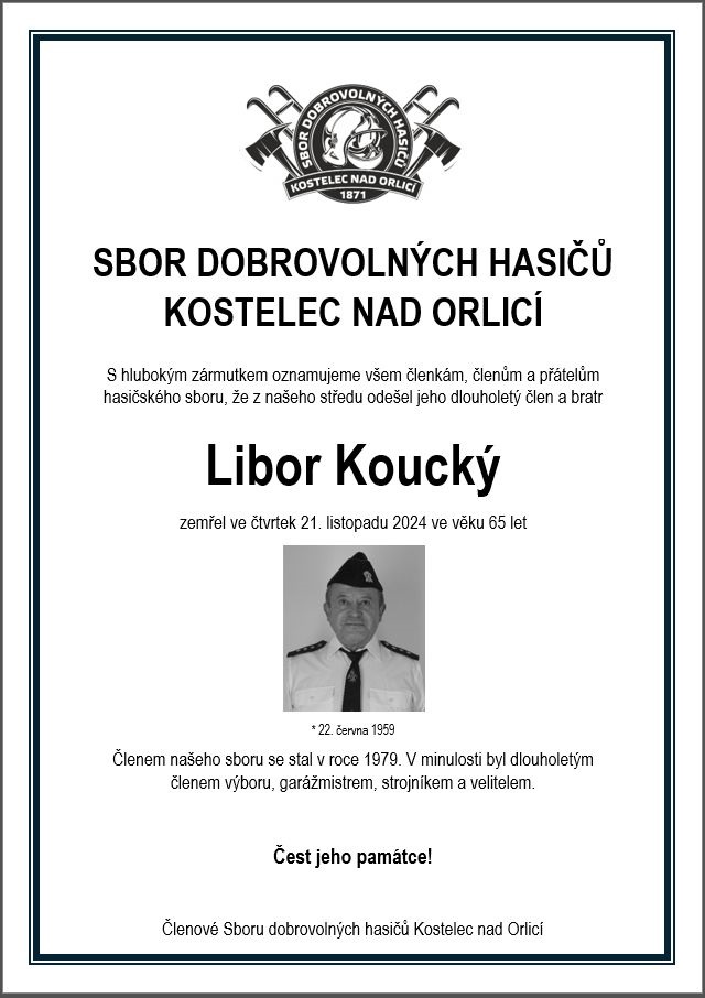 Zemřel Libor Koucký